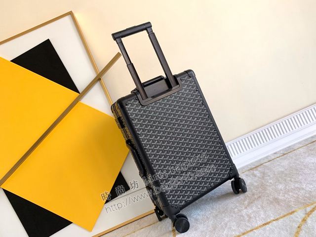 Goyard行李箱 90048 戈雅拉杆箱 標誌性印花圖案配鋁框 復古形的拉箱xzx1168